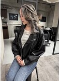 ★ロングウルフレイヤーバレイヤージュデザイン★