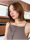 ハイライト白髪ぼかしダブルカラーインナーカラーショートボブ