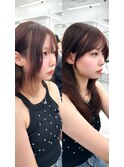 前髪顔まわり韓国ヘアレイヤーカットサイドバンク2wayバンク韓国