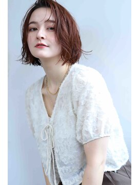 エフェクト 川崎(effect) 20代30代40代大人可愛いひし形ふんわりレイヤーボブ×前髪なし