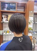 艶オリーブ×丸みショート