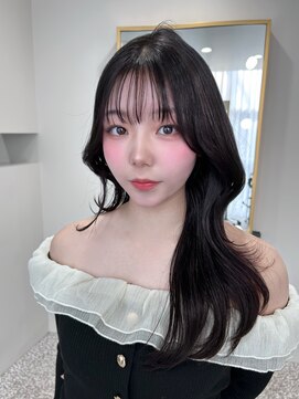 ボタン 熊本(VOTAN) 透ける暗髪/レイヤーカット/顔まわり/韓国ヘア/熊本美容室