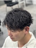 縦落ちパーマ/ツイスパ/メンズパーマ/センターパート