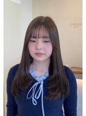 オリーブベージュ×レイヤーカット