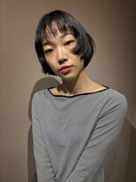 フェンヘアーアイス 中目黒(Fen.hair ici)&nbsp;20代30代透明感暗髪アッシュブルーグレージュ丸みボブ