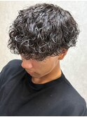 波巻きパーマ 束感 ツーブロックマッシュ 20代 30代