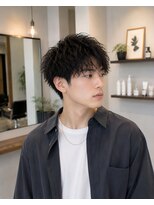 MEN's Baguz MEN'Sカット/ MEN'Sパーマ/ MEN'Sカラー 韓国風メンズマッシュ無造作束感ニュアンスパーマトレンド質感