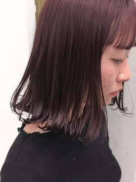 ブルーフェーセス 表参道(blue faces) 『bluefaces』スモーキーピンクグレージュ×切りっぱなしボブ