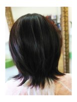 ヘアー リ ミックス(HAIR Re-MIX) ミディアムストレートスタイル・外はねウルフ風♪