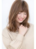 斜めバング×無造作カールのモテふわミディZ浦和20代30代40代