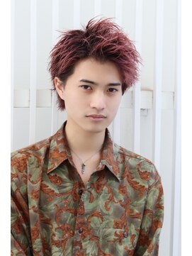 ネイビー(NAVY) ツイストアップバング　耳掛け　ショート　短髪　男髪