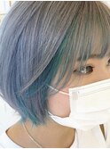 ホワイトアッシュグレー×グリーン