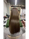 オリーブグレージュ×髪質改善カラー