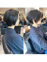 バンプ ギンザ(BUMP GINZA)&nbsp;白髪ぼかしハイライト/絶壁解消/ひし形大人ショートボブ/聖