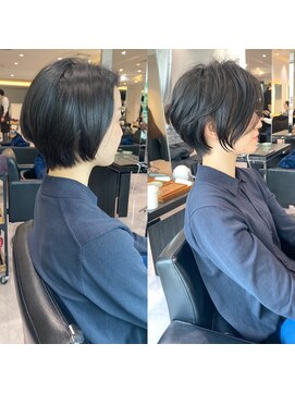 バンプ ギンザ(BUMP GINZA) 白髪ぼかしハイライト/絶壁解消/ひし形大人ショートボブ/聖