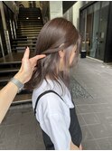 イヤリングカラーインナーカラーグレージュベージュカラー韓国