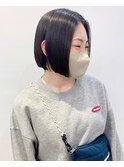 【松戸　石山】前髪なし切りっぱなしボブセンターパート