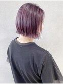 ラベンダーカラー/切りっぱなしボブ/[上福岡]
