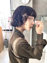 テトヘアー(teto hair)&nbsp;ボブパーマ　くるくるパーマ　黒髪ボブ　くせ毛風パーマ