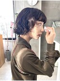 ボブパーマ くるくるパーマ 黒髪ボブ くせ毛風パーマ