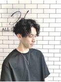 20代イケメンビジネスニュアンスパーマ【河原町】30代40代
