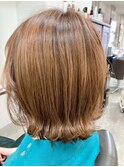 大人ボブ×ハイライトアッシュカラー×伊丹