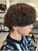 波巻きパーマメンズパーマメンズヘアツーブロックツイストパーマ