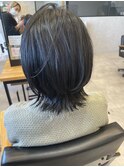 外ハネ小顔ウルフレイヤー似合わせカット20代30代40代