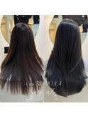 《★髪質改善うる艶ストレート+カット★》【before→after】