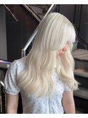 抜きっぱなしブロンドハイトーンインナーレイヤーカットウルフ