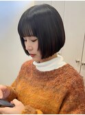 レイヤーボブ/ワイドバンク/アッシュグレージュ/ボブ/池袋