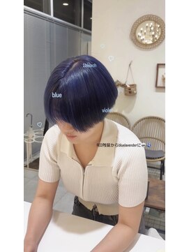 ヘアルーム クオーレ(hair room Cuore) 2bleach_bluelavender