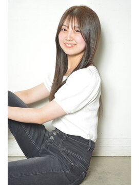 そう 札幌 ワンカールロングヘア 明るめオリーブベージュ