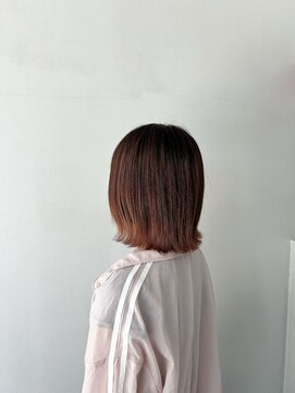 セダクション 道後樋又店(Seduction) 松山市/10代/20代/30代/ほんのりベージュ×まとまるボブ