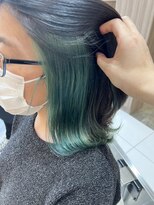 アッシュ 長津田店(Ash)&nbsp;インナーカラー　グリーン