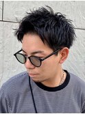 フェザーパーマサーフカール刈り上げセンターパート