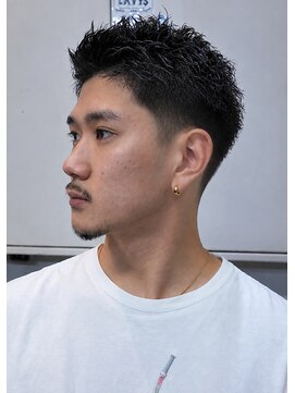 メリケンバーバーショップ フクオカ(MERICAN BARBERSHOP FUK) シャードパーマスパイキーショートアクティブショート