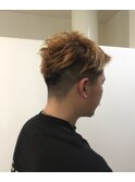 ツーブロック　ブリーチカラー