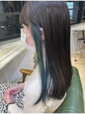 【Lostcity】イヤリングカラー_カーキアッシュ_アッシュブラウン