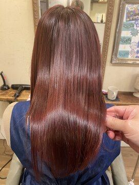 ベレッタ 松井山手店(veretta.) 髪質改善ローズ系カラー  【小林 孝史】