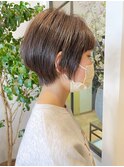 大人可愛い◎グレージュ丸みショートボブ