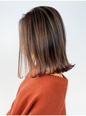 バレイヤージュ_外ハネボブセクションカラー_ba364362