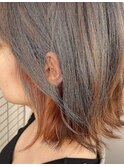 グレーアッシュ×くすみオレンジ