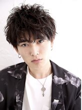 ”ハイライト×ツイストスパイラルパーマ”［上野/メンズ/メンズパーマ/メンズカット/ニュアンスパーマ］