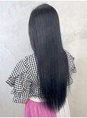艶感ブルーアッシュ_チェリーブラウンフェミニンロング_ba408471
