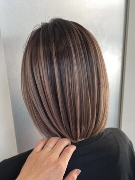 ジルブラン(JIL BLAN) バレイヤージュボブダブルカラーケアブリーチ20代30代～