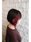 前下がりボブ×インナーカラー