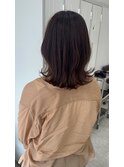 ふんわりくびれレイヤーボブ×暗髪ピンクブラウン
