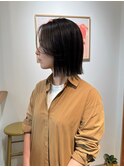 ボブ/切りっぱなし/レイヤーカット/オリーブベージュ/立川7