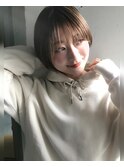★前下がりショートボブハンサムショートカットカラーパーマケア